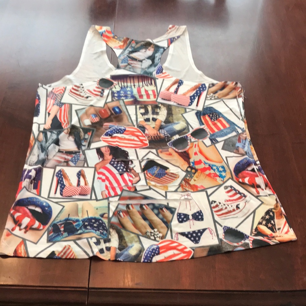 PATRIOTIC PHOTO PRONT TANK - Picture 4 of 6